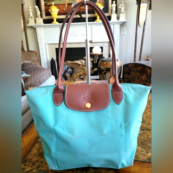Longchamp Handbags - Longchamp Green Foldable Nylon Tote